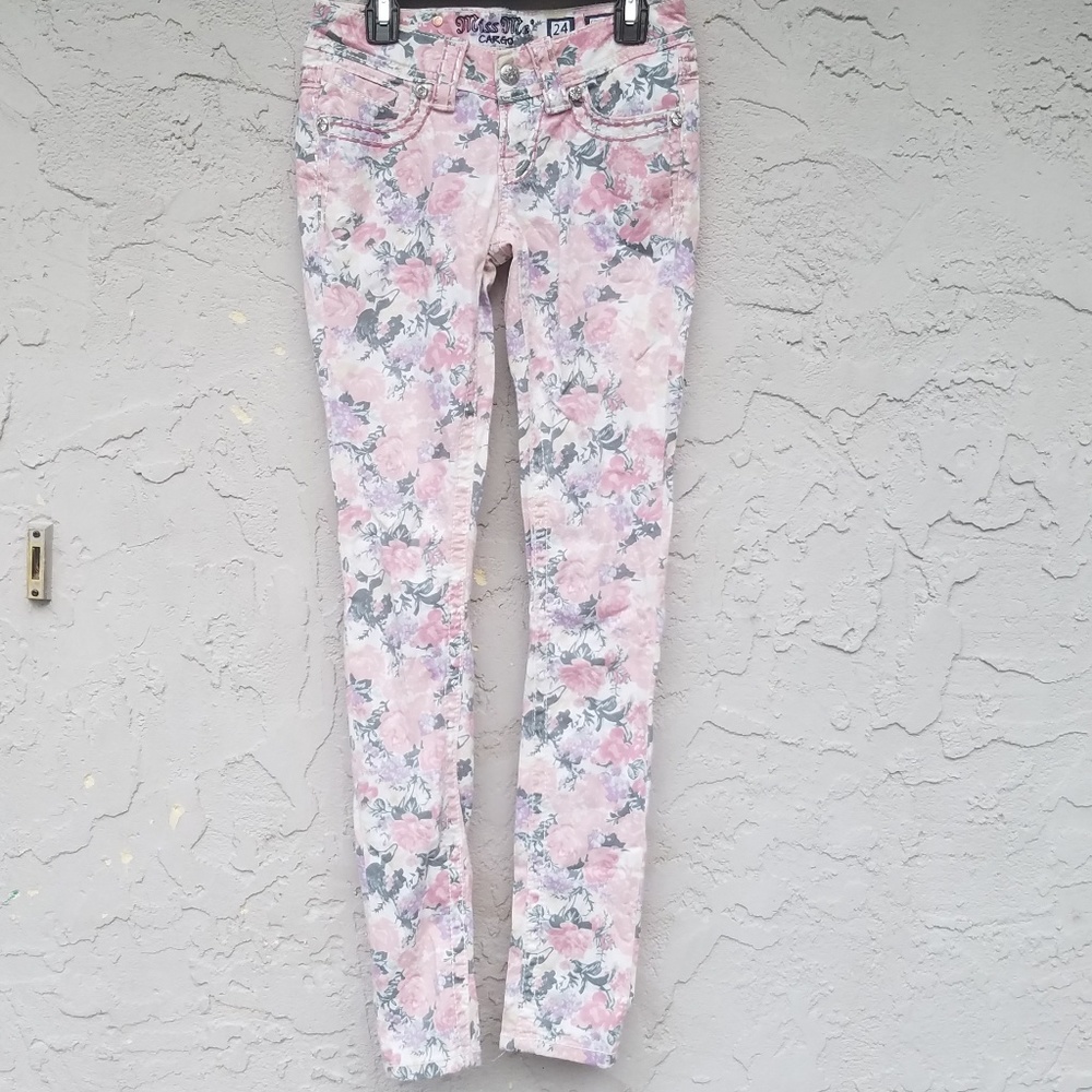 MISS ME cargo floral print jeans